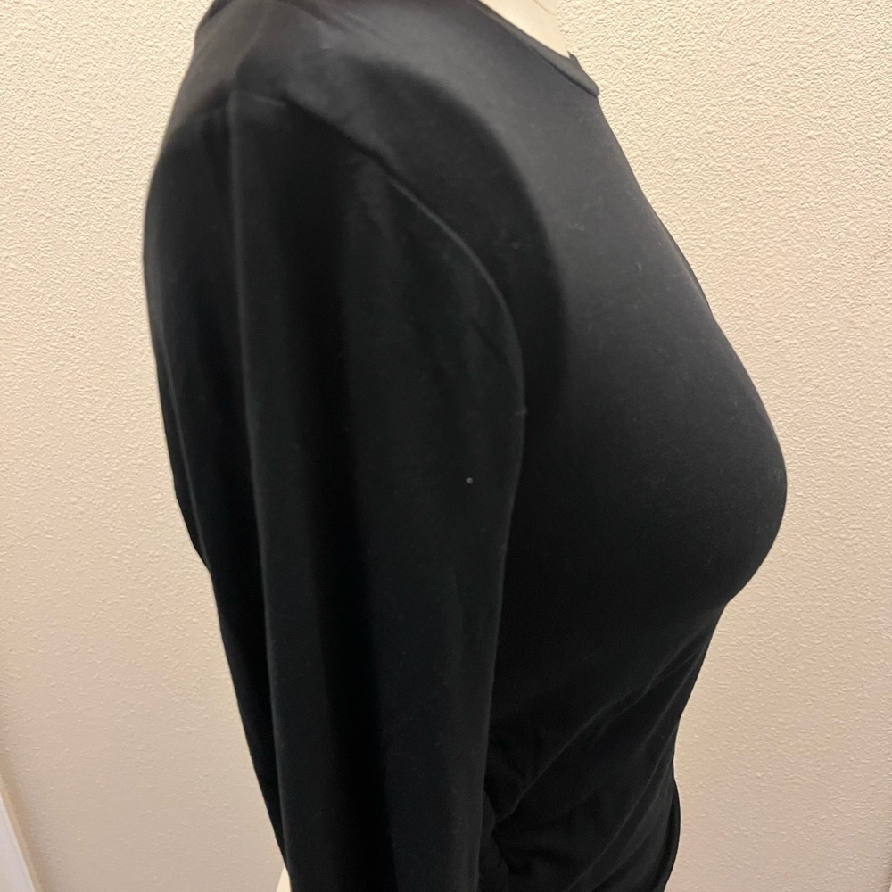 black Cut Out Crop Top - Picture 7 of 7